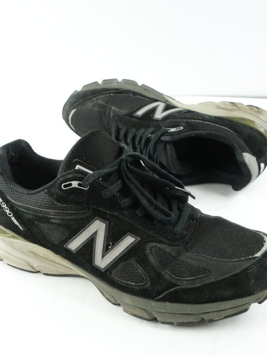 New Balance Other - New Balance 990v4 M990BK4 Black Suede Mesh Running Shoes Mens Size 12